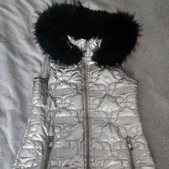 Real Fox Fur silver vest - Picture 1 of 3
